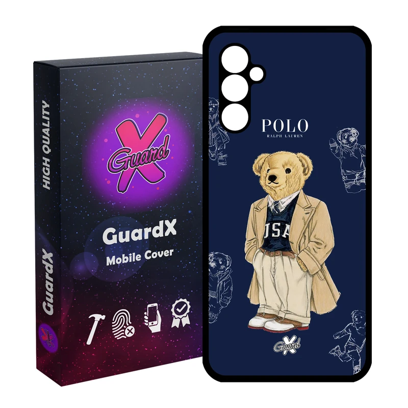 کاور گارد ایکس طرح خرس مدل Glass10427 مناسب برای گوشی موبایل سامسونگ Galaxy A24/A24 4G/M34 5G