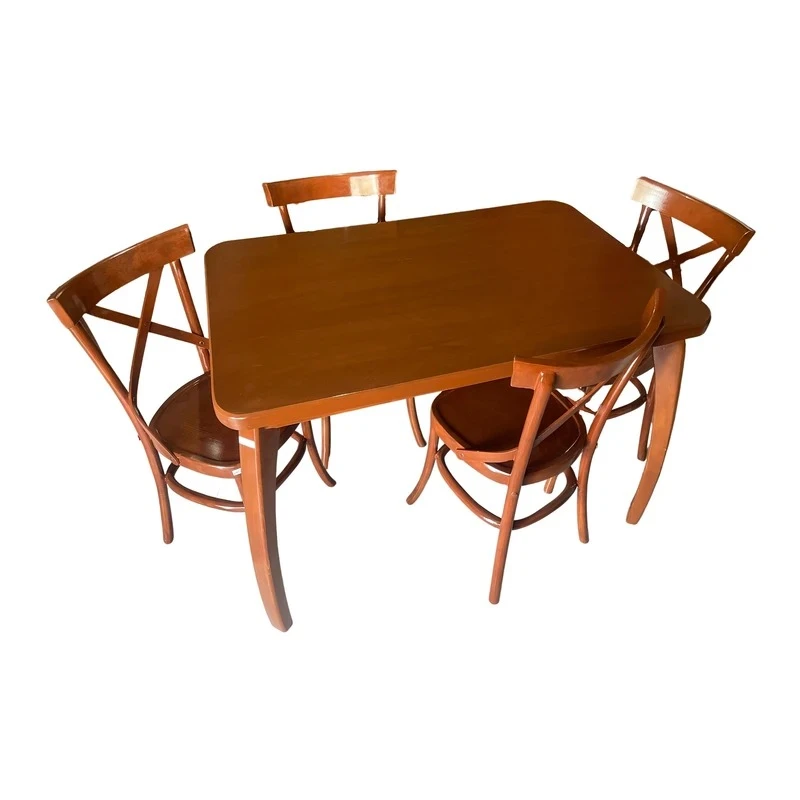 میز و صندلی ناهارخوری چهار نفره گروه تولید اسپیناس مدل Lah X-150004