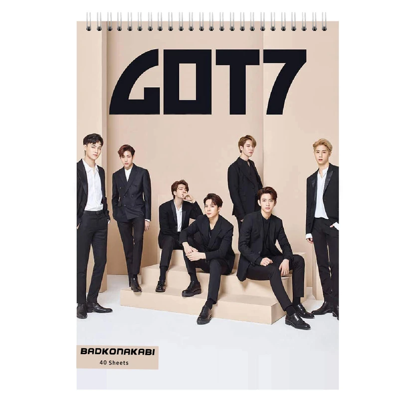 دفتر نقاشی بادکنک آبی طرح Got7 مدل G1