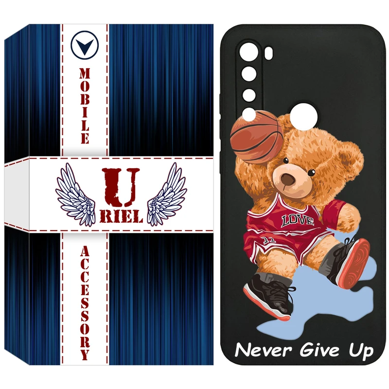 کاور یوریل قاب مدل KSH کد 63 طرح خرس ورزشکار مناسب برای گوشی موبایل شیائومی Redmi Note 8