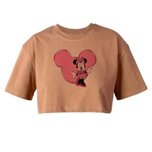 کراپ‌تاپ آستین کوتاه زنانه مدل میکی کد K67 k