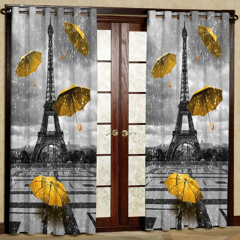 پرده مدل برج ایفل کد 1098 سایز 140x200 سانتی متر