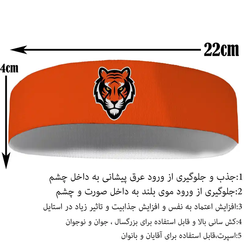 هدبند ورزشی آی تمر مدل ببر کد 475