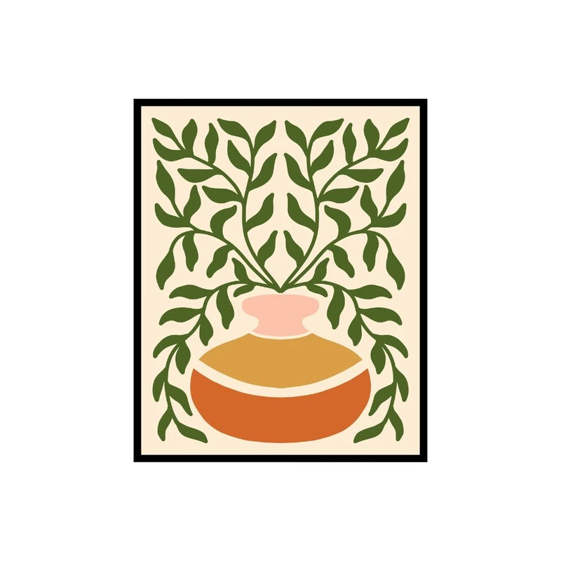 پوستر مدل چاپ گلدان گیاه