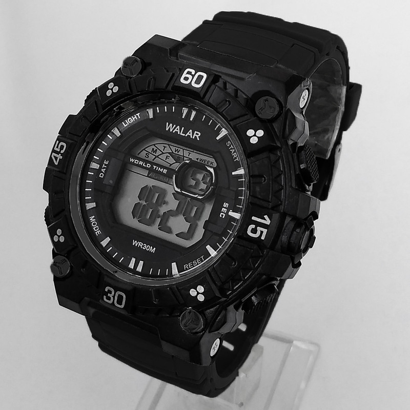 ساعت مچی دیجیتال پسرانه والار مدل اسپرت ضدآب چراغدار کد 102