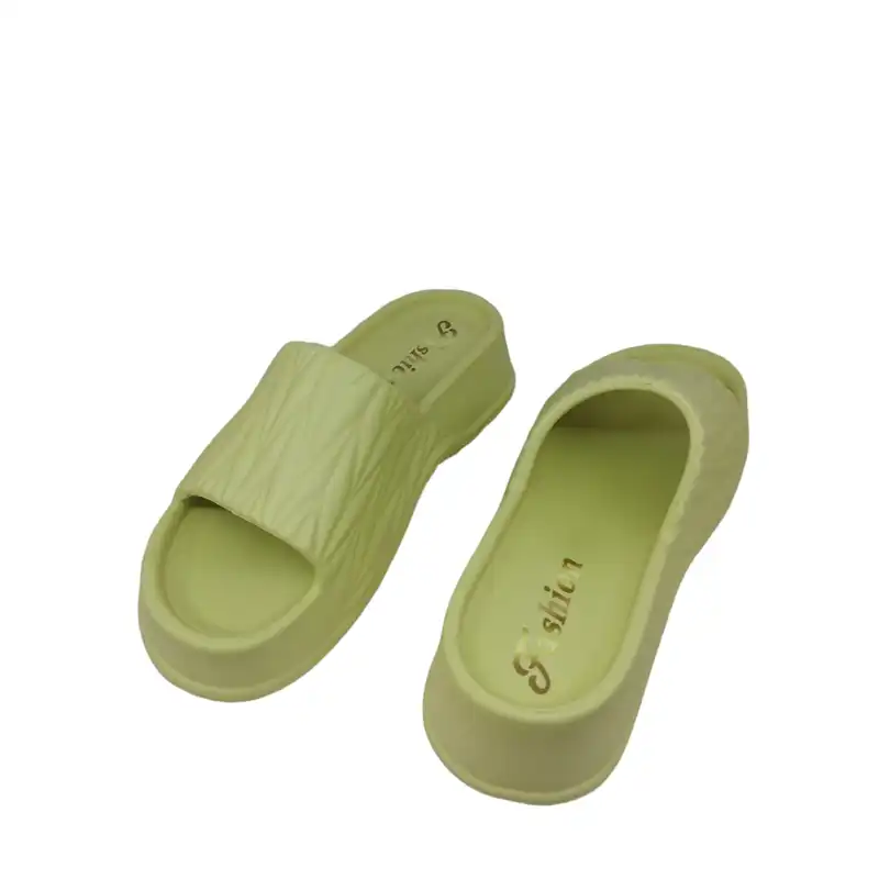 دمپایی زنانه مدل زیره ضخیم کد DZ 94 FSH رنگ سبز پسته ای