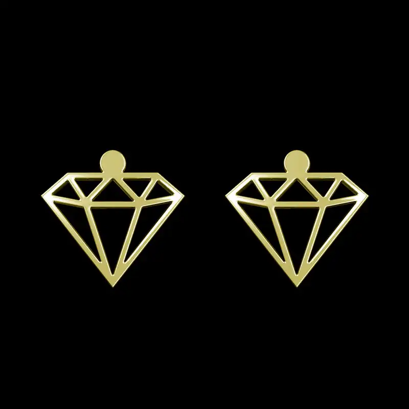 گوشواره طلا 18 عیار زنانه مدوپد مدل الماس کد GA1-14956