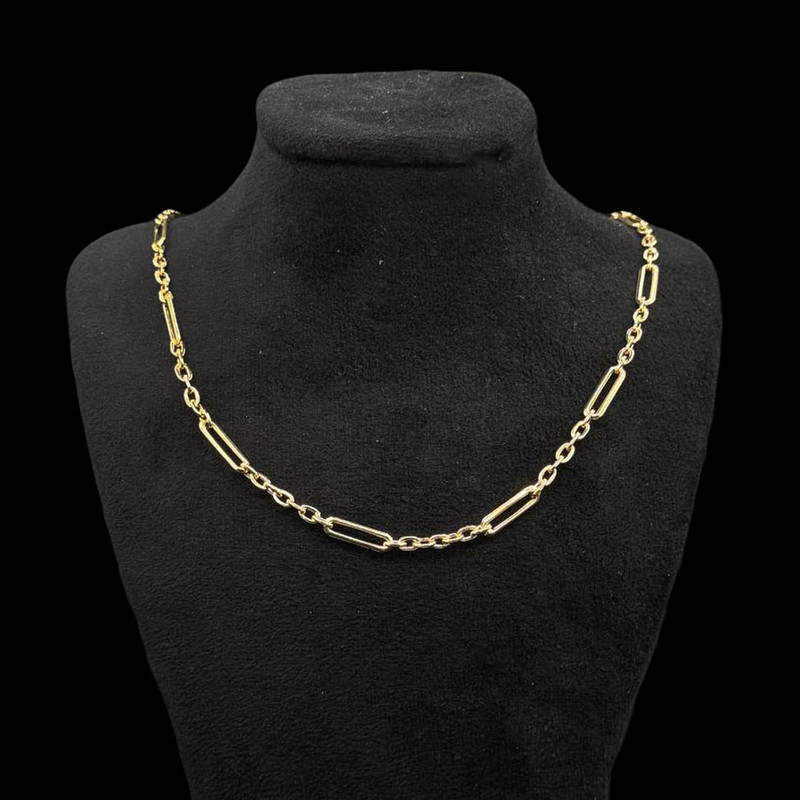 گردنبند طلا کم اجرت 18 عیار زنانه ناریا مدل سوپر فیگارو کد B30-04