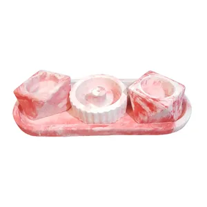 جاشمعی مدل بتنی COLOURFUL  کد C-8 مجموعه 4 عددی