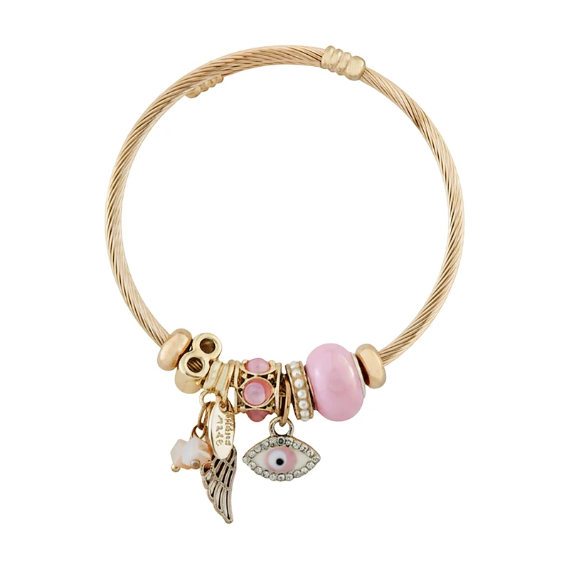 دستبند النگویی زنانه مدل پاندورا طرح چشم کد 2146