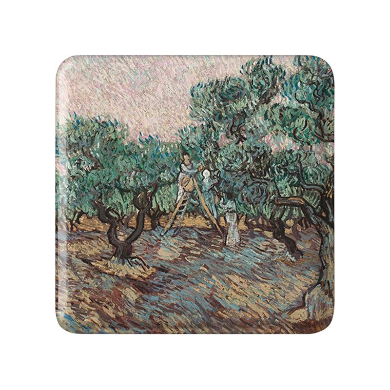 پیکسل خندالو طرح زنان در حال چیدن زیتون ونسان ونگوگ (Van Gogh) مدل مربعی کد 36783