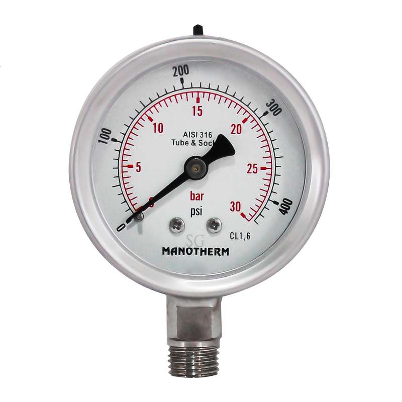 گیج فشار مانوترم مدل 30bar.6cm