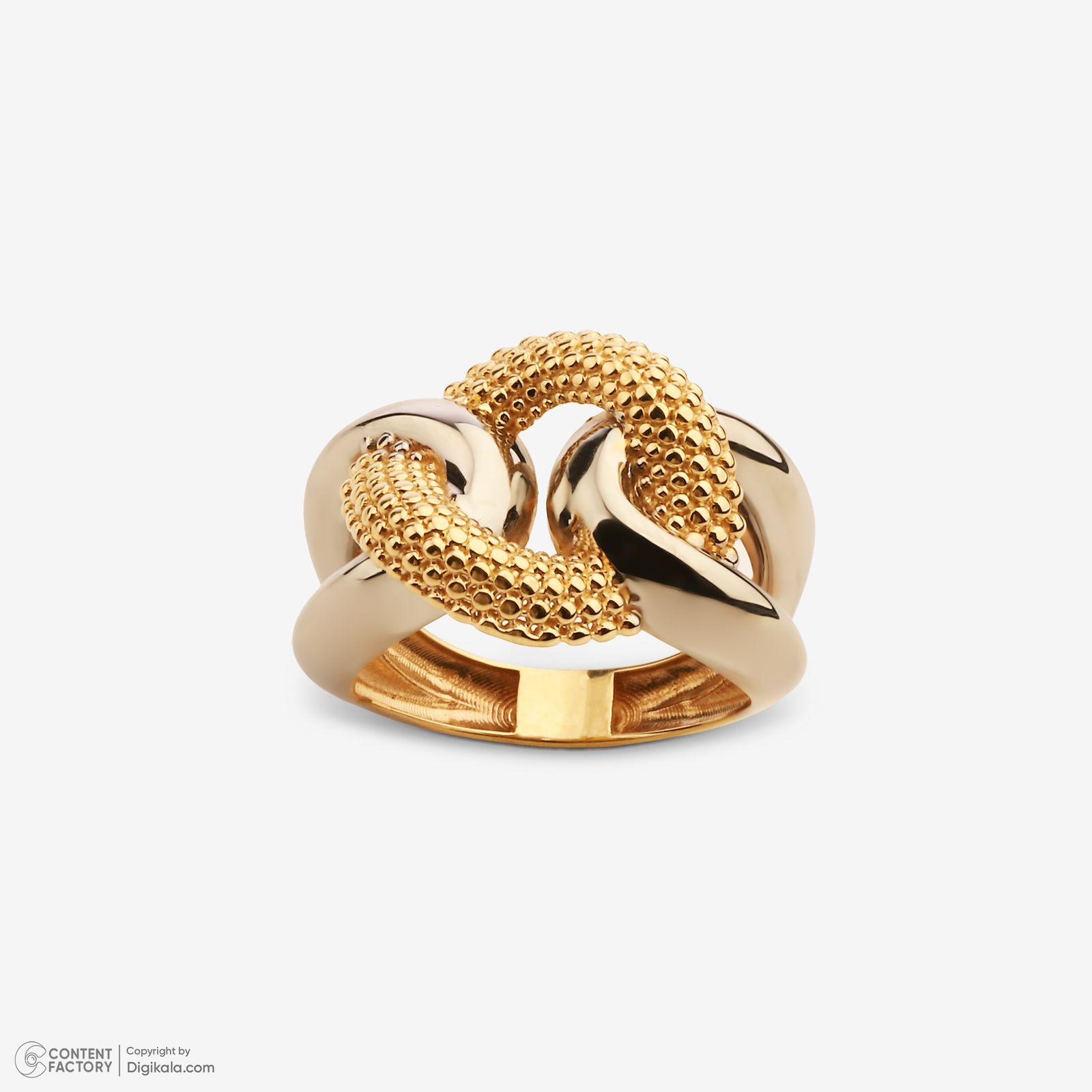 انگشتر طلا کم اجرت 18 عیار زنانه گلدم مدل R344010 سایز 56 -  - 3