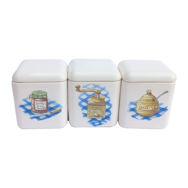 بانکه سرامیکی طرح Coffee & Honey مجموعه 3 عددی