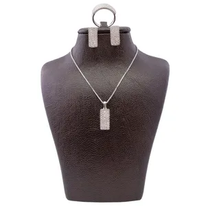 نیم ست نقره زنانه مدل AVN_N086 