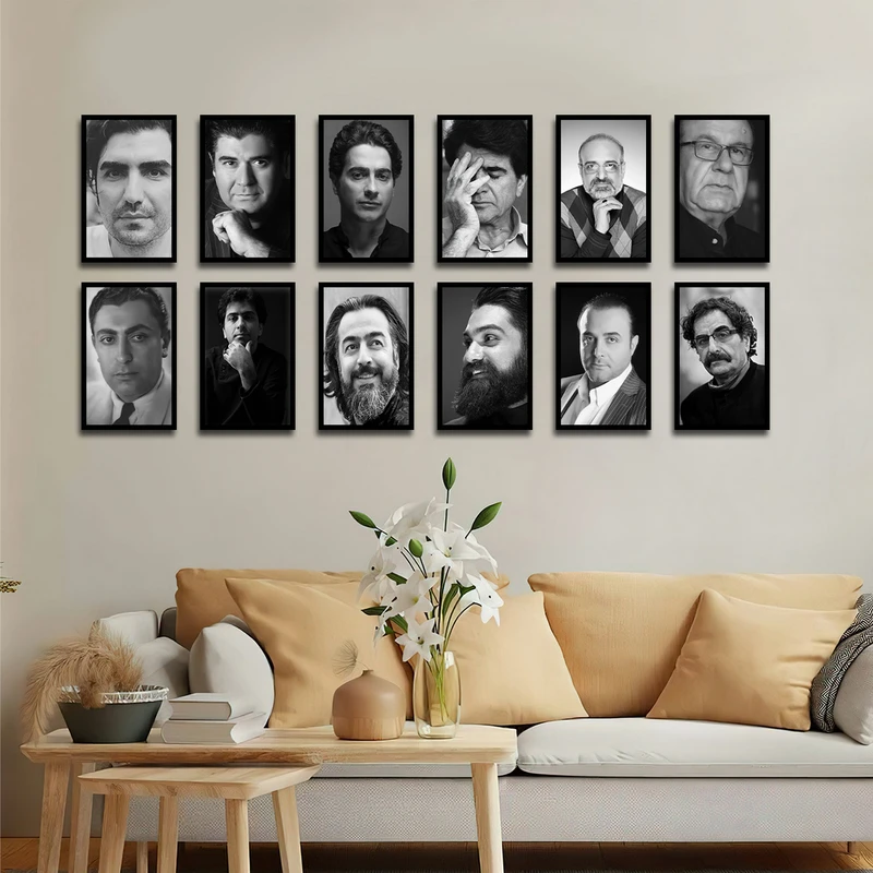 تابلو بکلیت طرح مشاهیر موسیقی مدل شاین اکلیلی B-1760 مجموعه 12 عددی