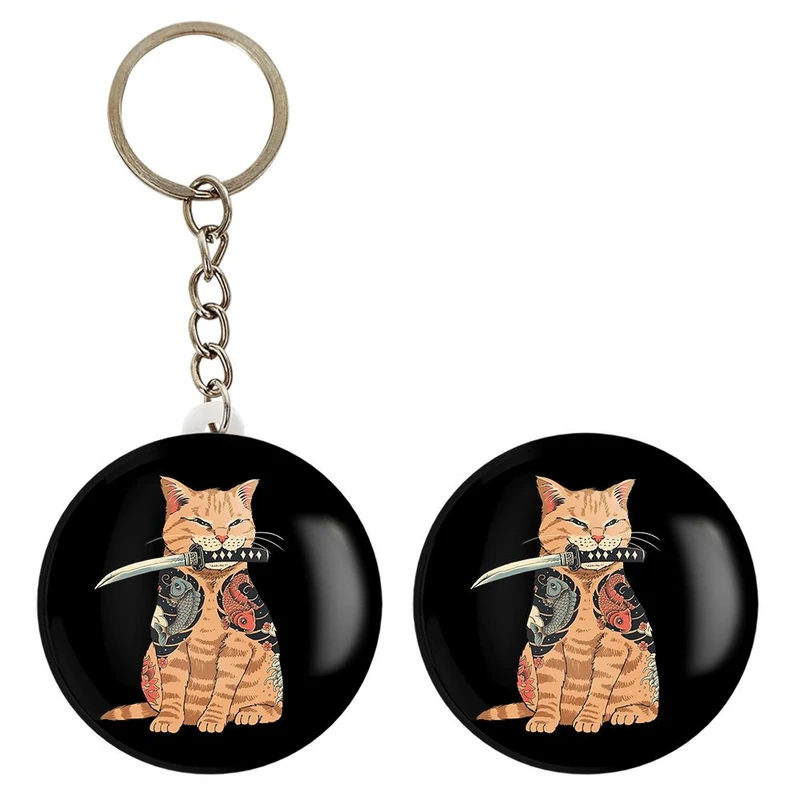 پیکسل خندالو مدل گربه کد 23324 به همراه جاکلیدی