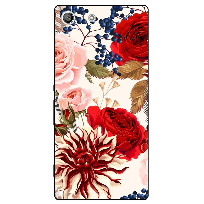 کاور مگافون طرح گل مدل 7350 مناسب برای گوشی موبایل سونی Xperia M5      
