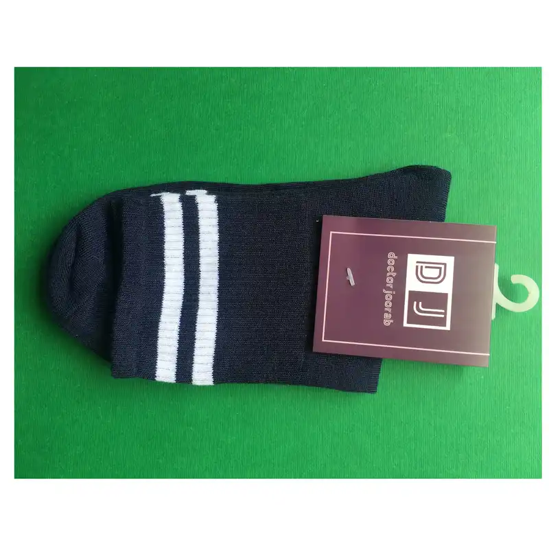 جوراب زنانه دکتر جوراب مدل نیم ساق دوخط رنگ سرمه ای