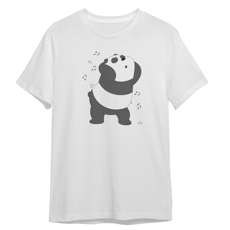 تی شرت آستین کوتاه بچگانه مدل فان خرس و موسیقی کد 551 رنگ سفید