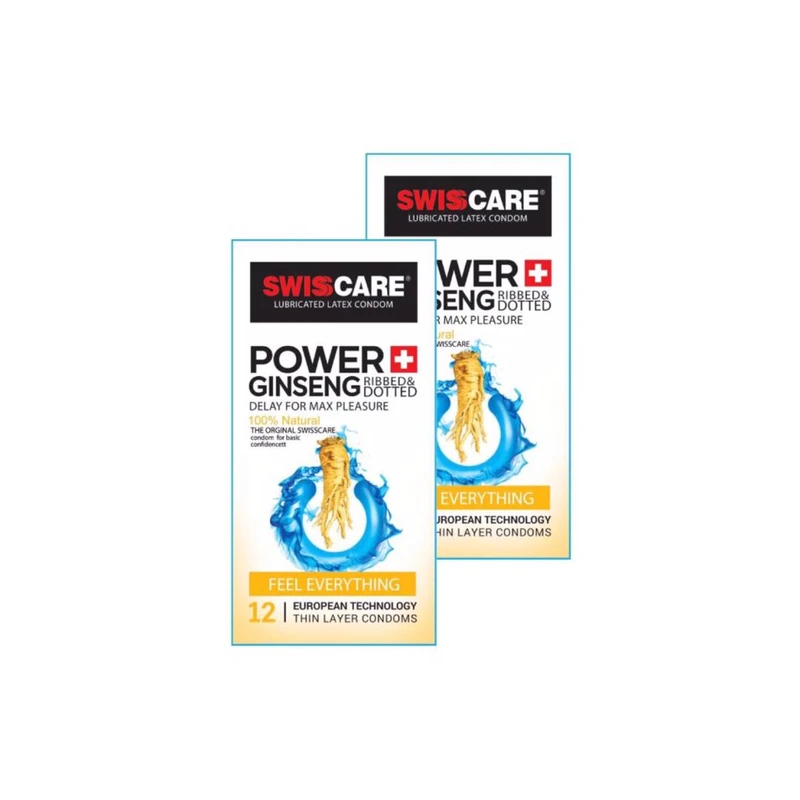 کاندوم سوئیس کر مدل Power Ginseng مجموعه 2 عددی