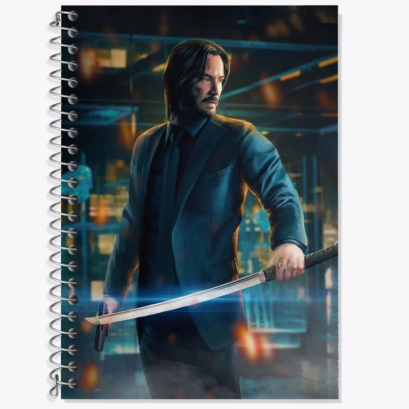 دفتر زبان 50 برگ خندالو مدل دو خط طرح جان ویک John Wick کد 28552