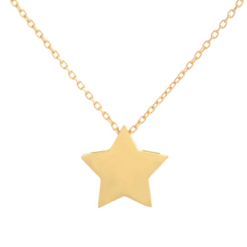 گردنبند طلا 18 عیار زنانه طلای مستجابی مدل ستاره کد 672018