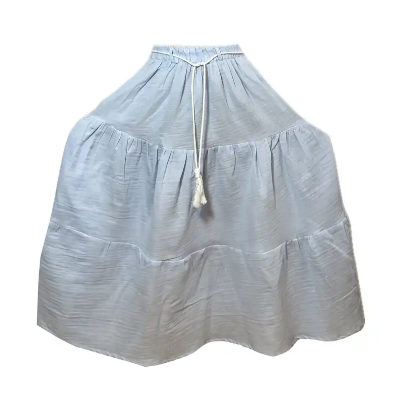 دامن چین‌دار زنانه مدل Ble-sk-888 رنگ آبی روشن