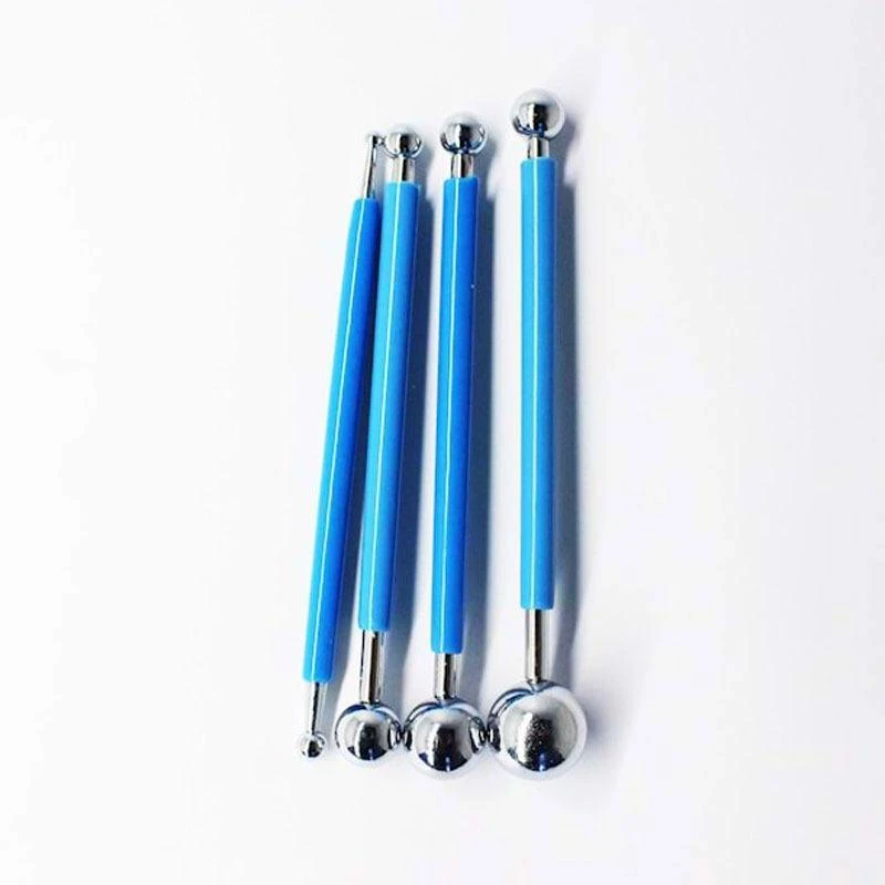 عکس شماره 4 : ابزار سفالگری مدل سمبه گلسازی کد ab مجموعه 4 عددی