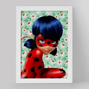 تابلو کودک خندالو مدل دختر کفشدوزکی کد 3439