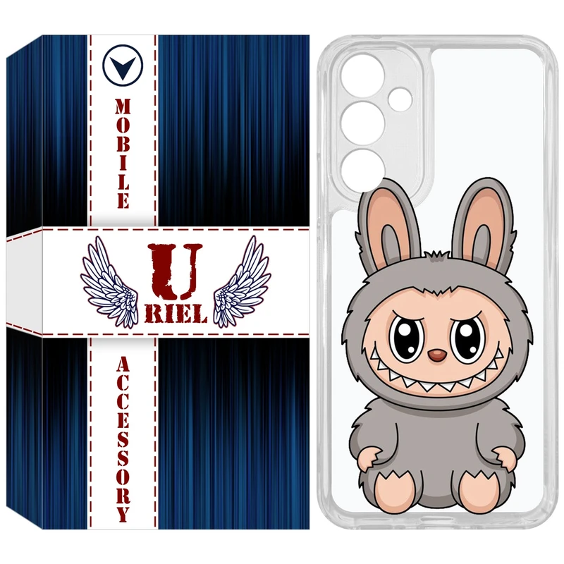 کاور یوریل مدل Clear کد 142 طرح لبوبو مناسب برای گوشی موبایل سامسونگ Galaxy A54