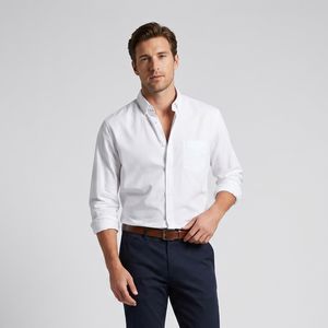 پیراهن آستین بلند یقه برگردان با تنخور معمولی (regular fit) مردانه ایزی دو مدل 202