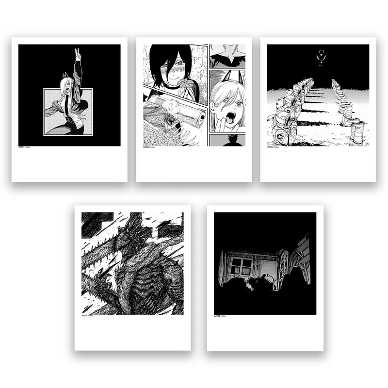 آویز تزیینی عرش مدل انیمه مرد اره ای Chainsaw Man کد Asa014 مجموعه 5عددی