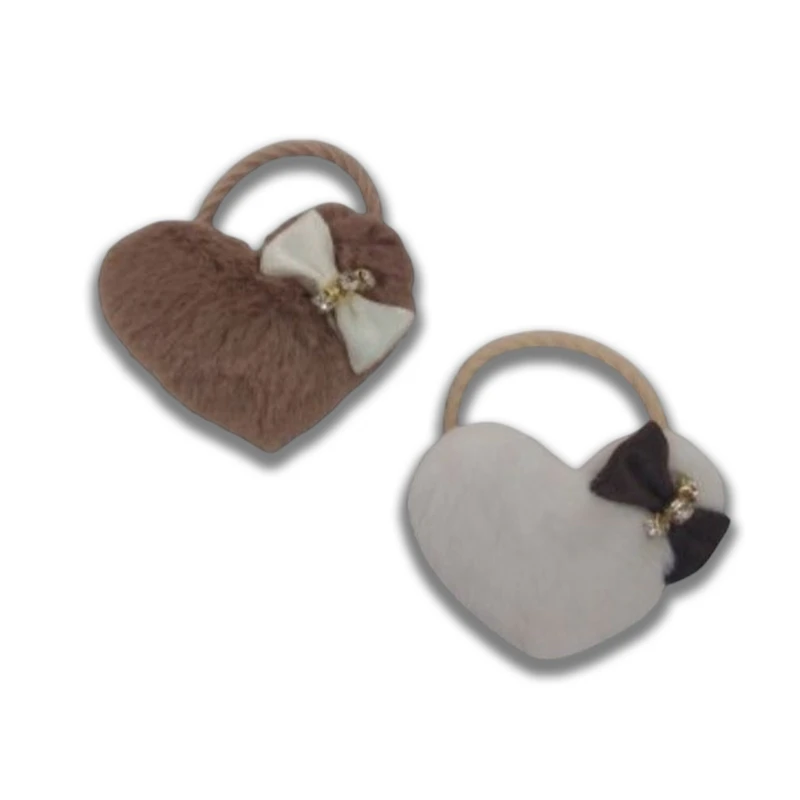 کش مو دخترانه طرح قلب بسته 2 عددی