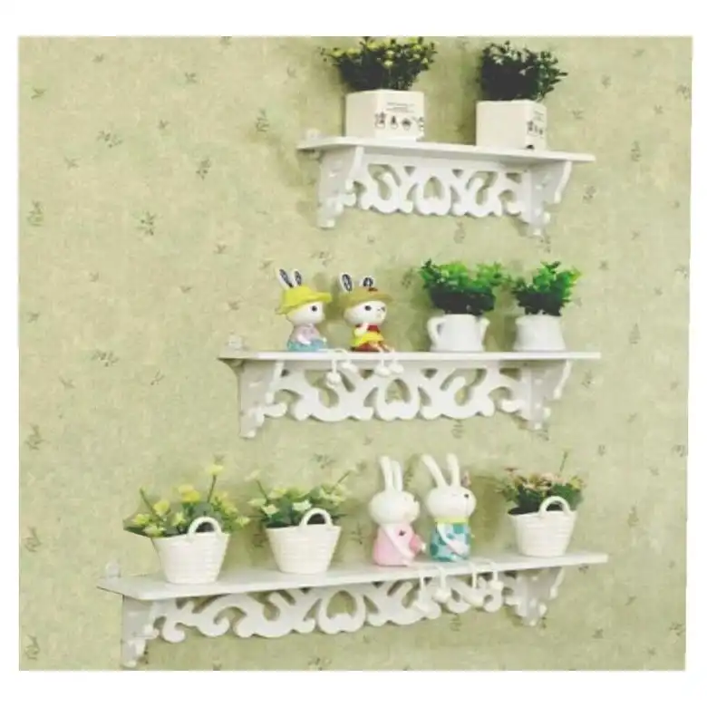 شلف دیواری طرح قلب کد 001 مجموعه 3 عددی