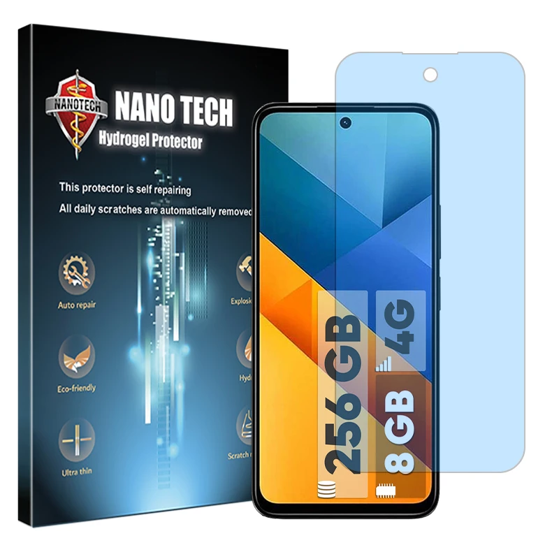 محافظ صفحه نمایش مات ضد اشعه آبی نانو تک مدل Tough مناسب برای گوشی موبایل شیائومی Poco M6 4G