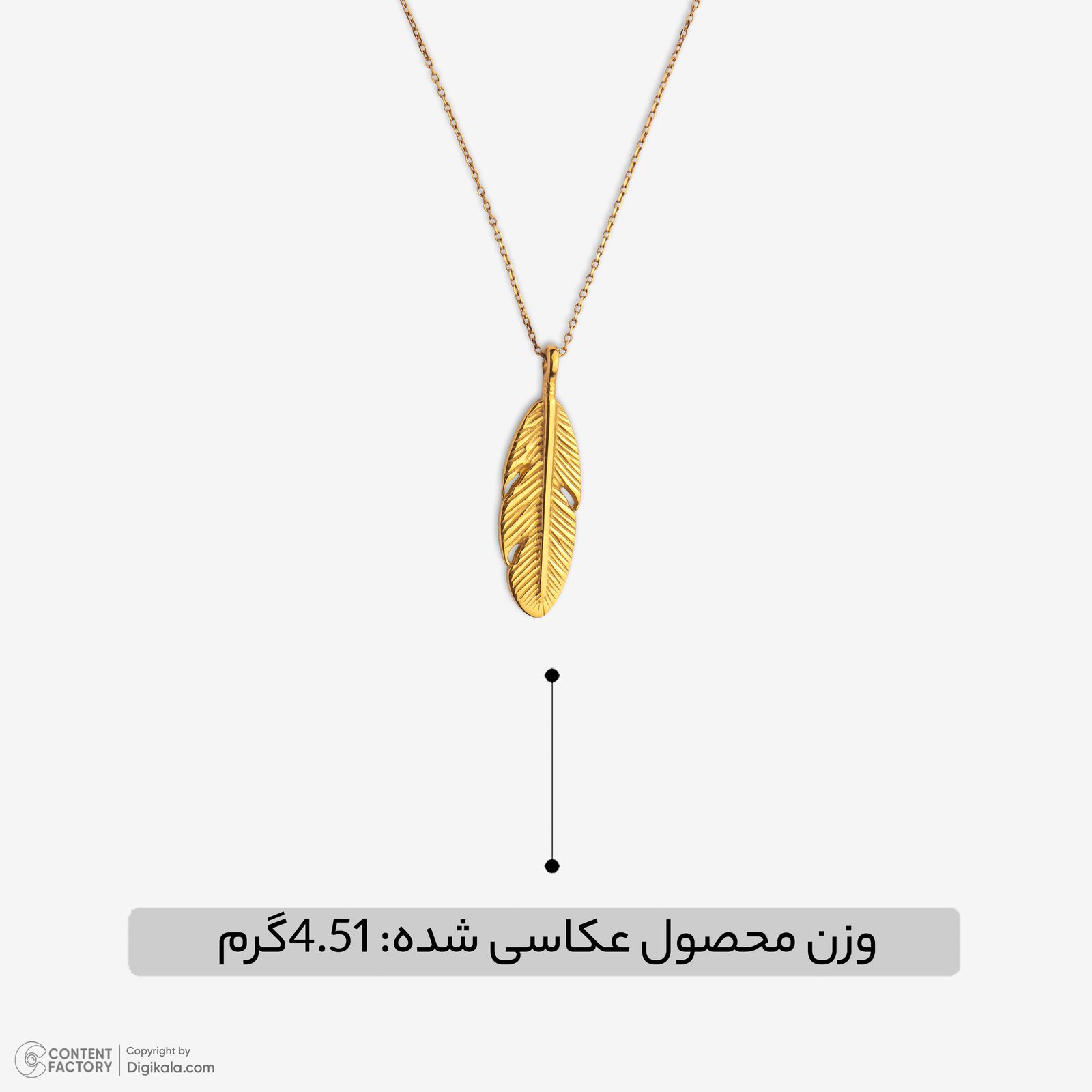 گردنبند طلا 18 عیار زنانه با زنجیر حلقه‌ای (فلامینگو) وی گالری مدل پر کد NA4414 -  - 4