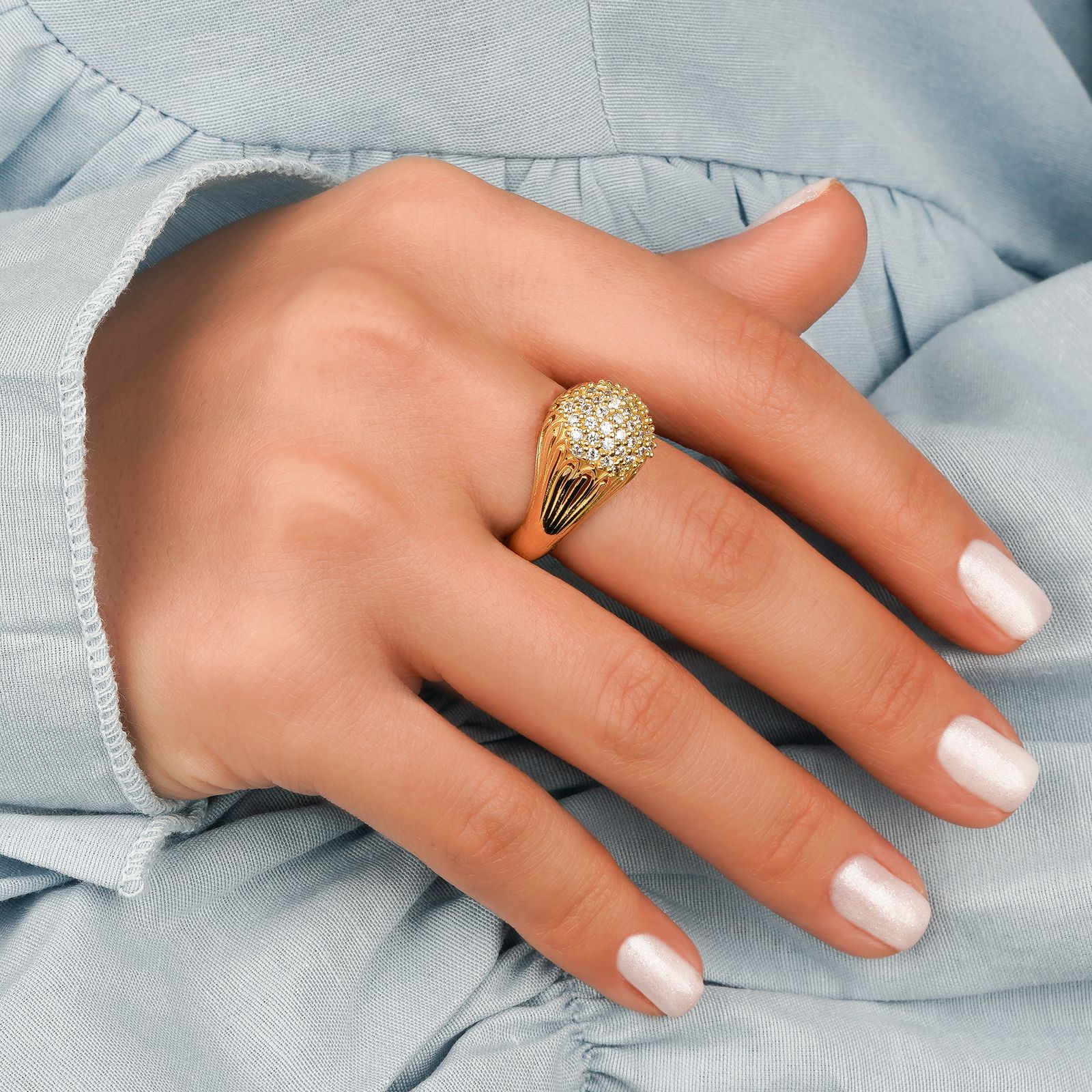 انگشتر طلا 18 عیار زنانه جواهری سون مدل 3619 -  - 4