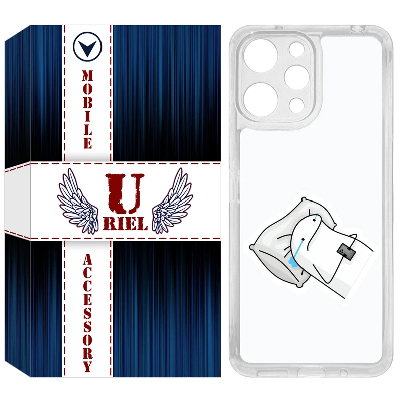 کاور یوریل مدل Clear کد 81 طرح غمگین مناسب برای گوشی موبایل شیائومی Redmi 12 4G / 12 5G