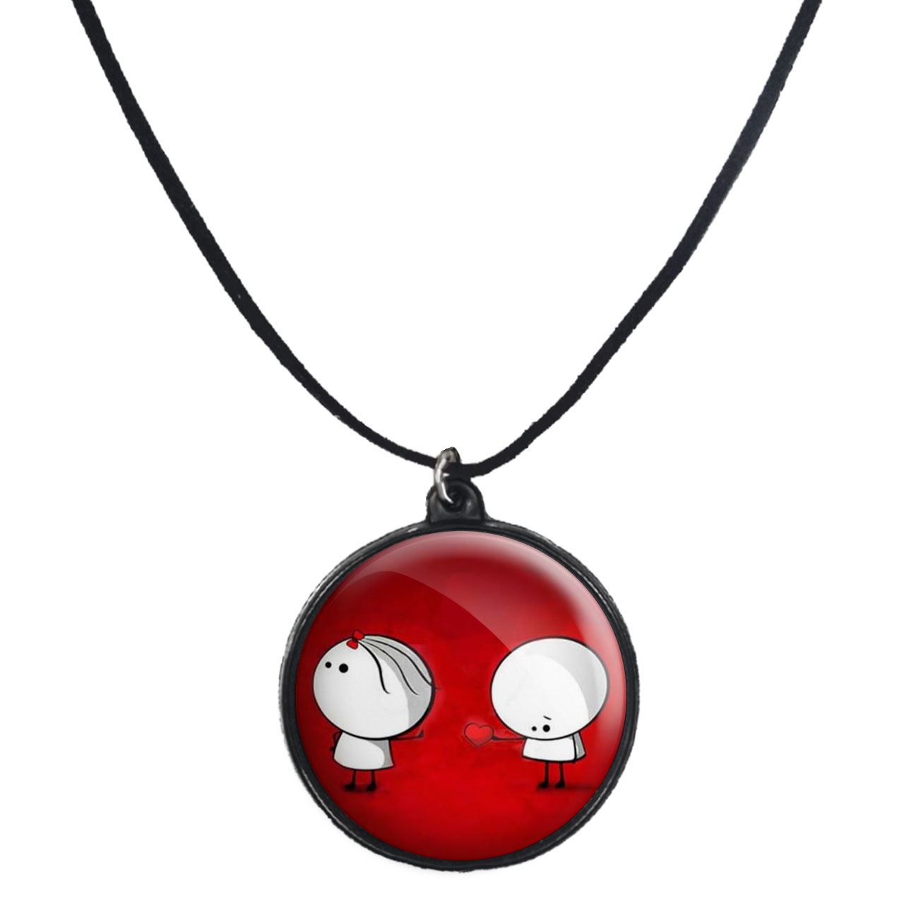 گردنبند پرمانه طرح عاشقانه کد pmb.5359 مدل دو طرفه