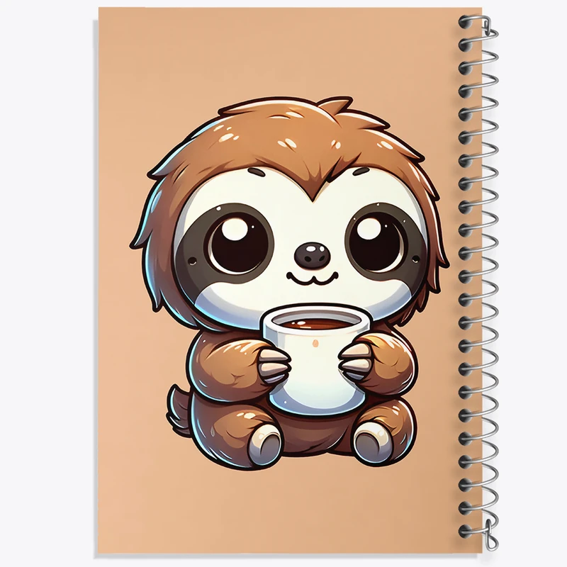 دفتر مشق 100 برگ خندالو طرح تنبل بامزه کد F7736