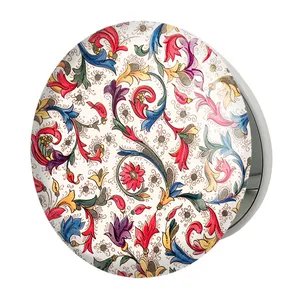 آینه جیبی خندالو طرح گل مدل تاشو کد 5465 