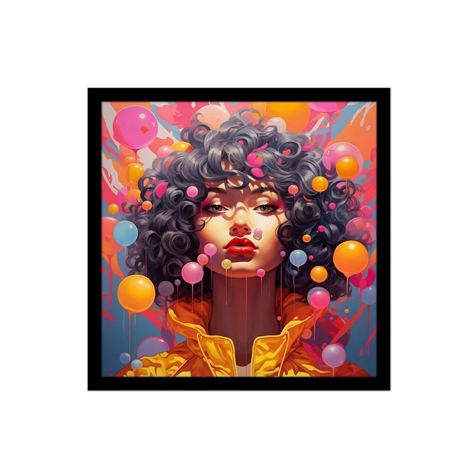 تابلو نوری بکلیت طرح نقاشی مدرن دخترانه مدل لایت باکس B-MID-20550