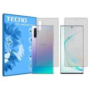 Matte tecno screen protector, HyMTT model, suitable for Samsung Galaxy Note 10 Plus mobile phone, along with the back of the phone