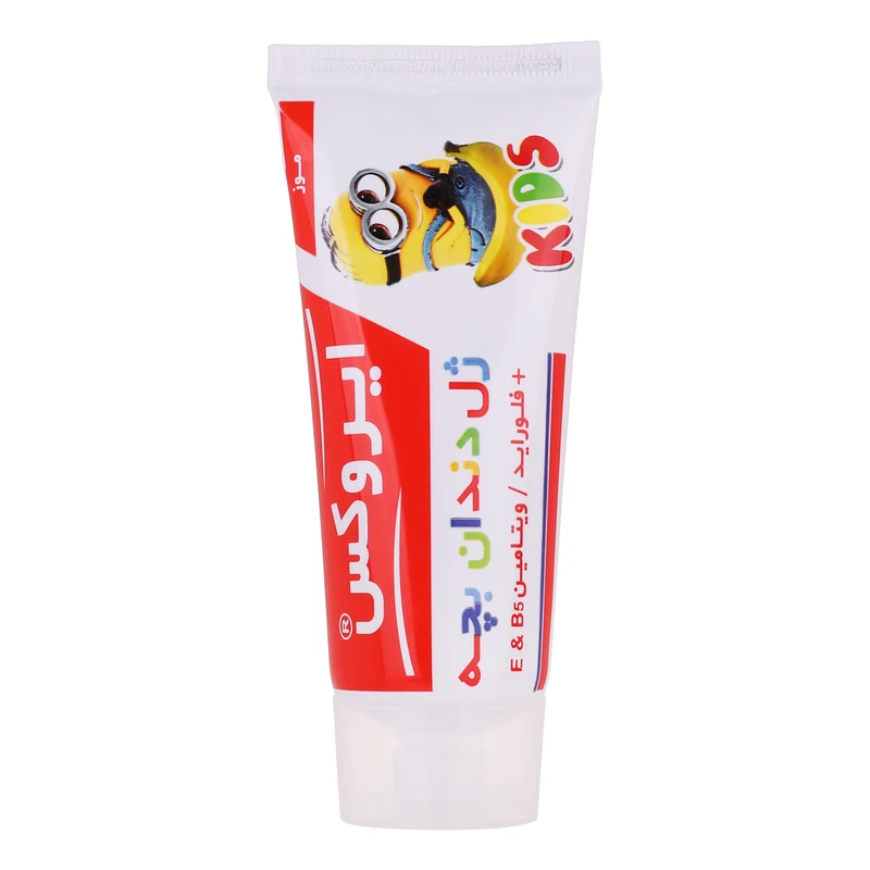 خمیردندان ژله ای کودک ایروکس مدل Banana حجم 80 میلی لیتر