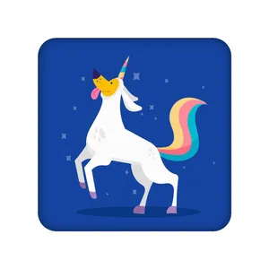 زیر لیوانی مدل یونیکورن کد 1990