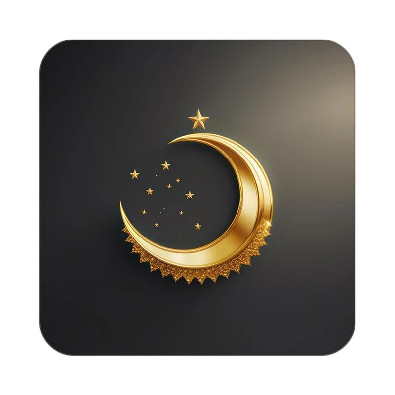 زیر لیوانی کاکتی طرح ماه و ستاره مدل mp52728