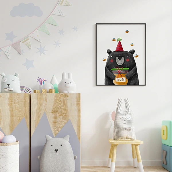 تابلو کودک و نوزاد مدل خرس کد K-115