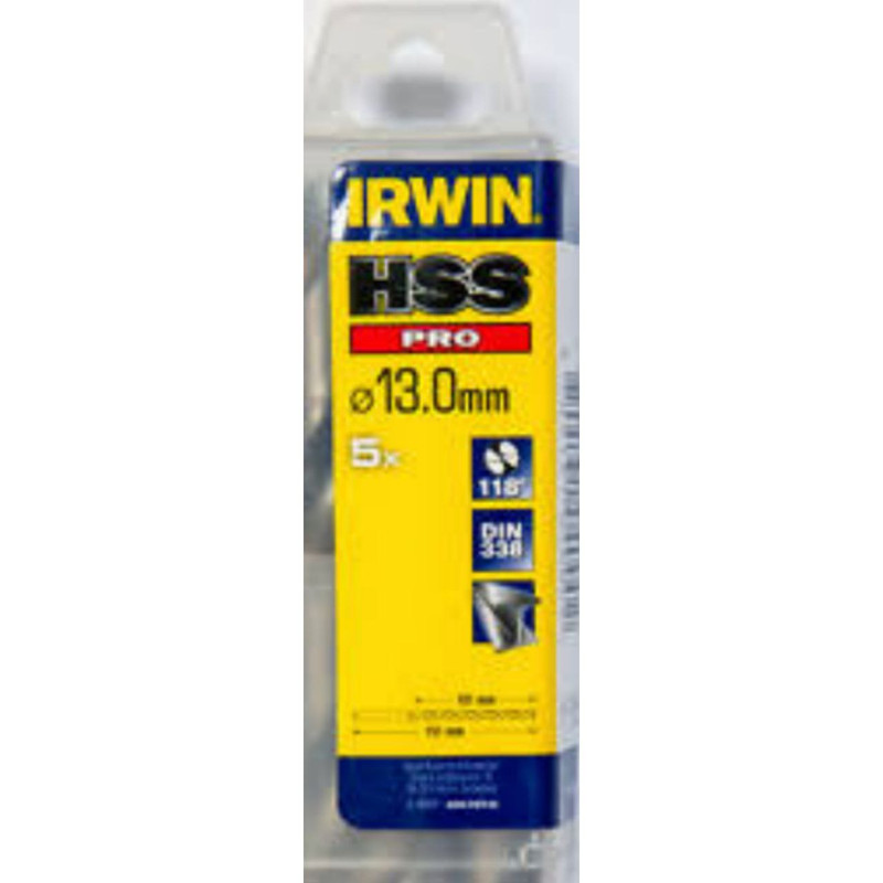 مته آهن اروین مدل 10502361 سایز 13 میلیمتر مجموعه 2 عددی