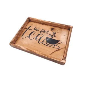 سینی بدون دسته طرح چای کد ST01 سایز 22×16 سانتی متر